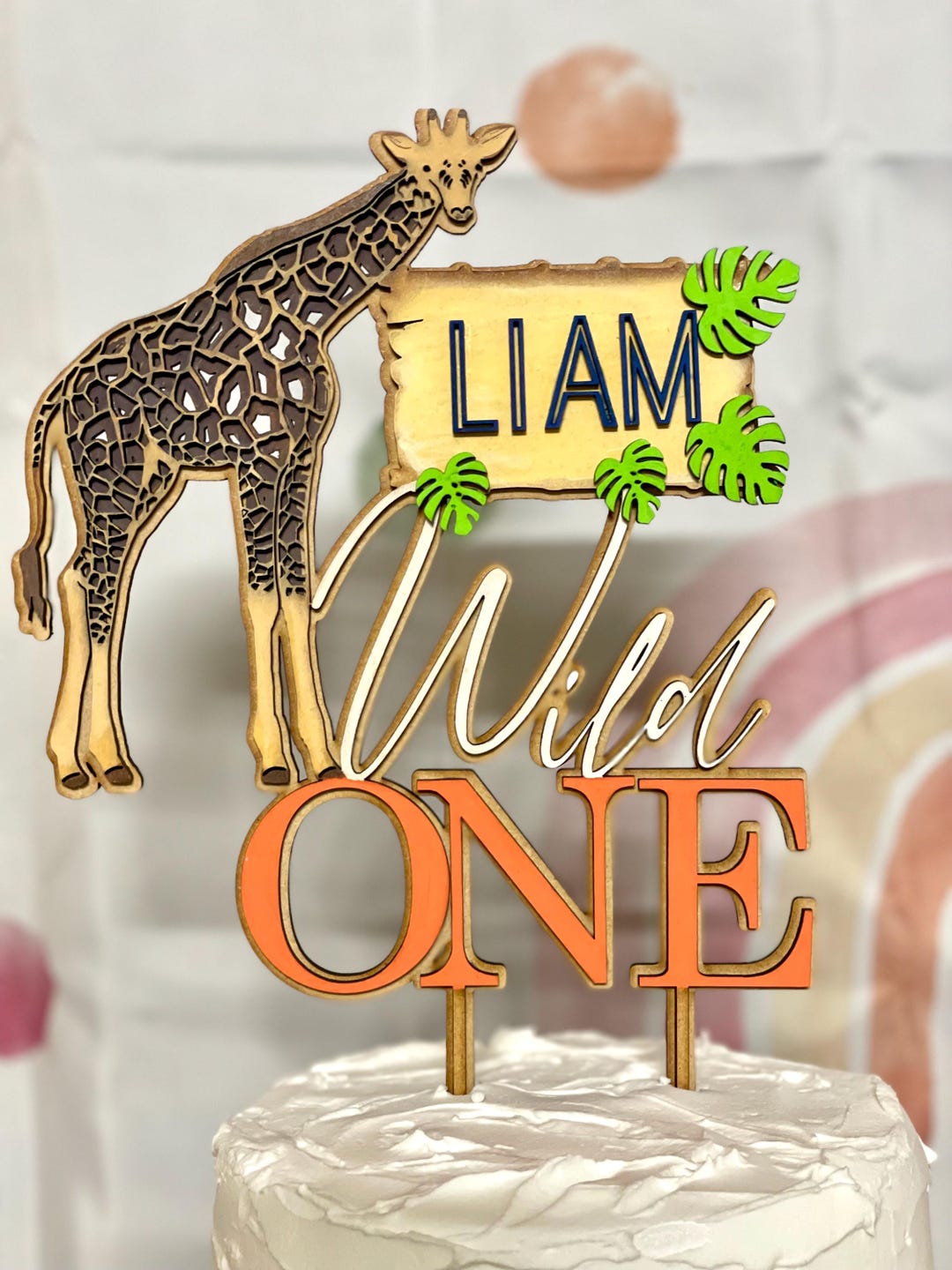 Wild One Cake Topper, Safari Cake Topper, First Birthday Cake Topper - Etsy
