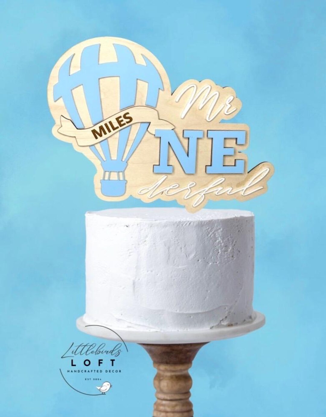 Mr One Derful Cake Topper , Onederful Cake Topper, Hot Air Balloon ...