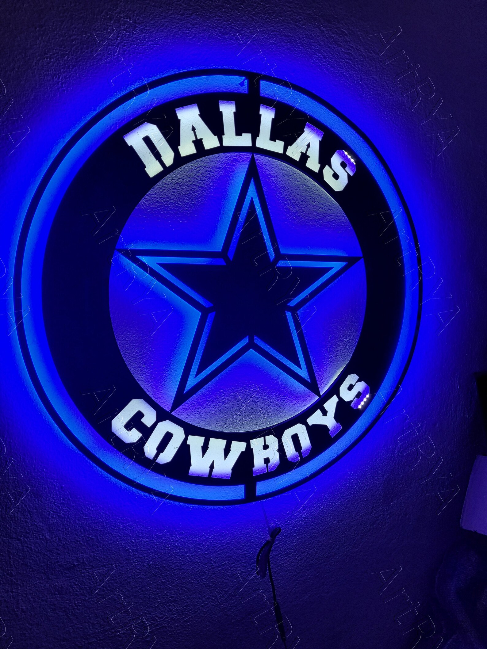 Custom Sports Sign, Football Team Sign, Sports Fan Sign, LED Lighting ...