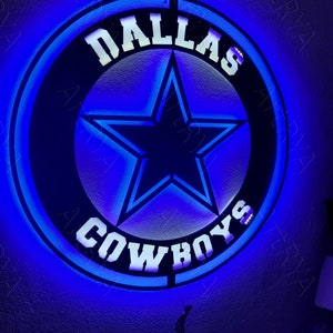 Custom Sports Sign, Football Team Sign, Sports Fan Sign, LED Lighting ...