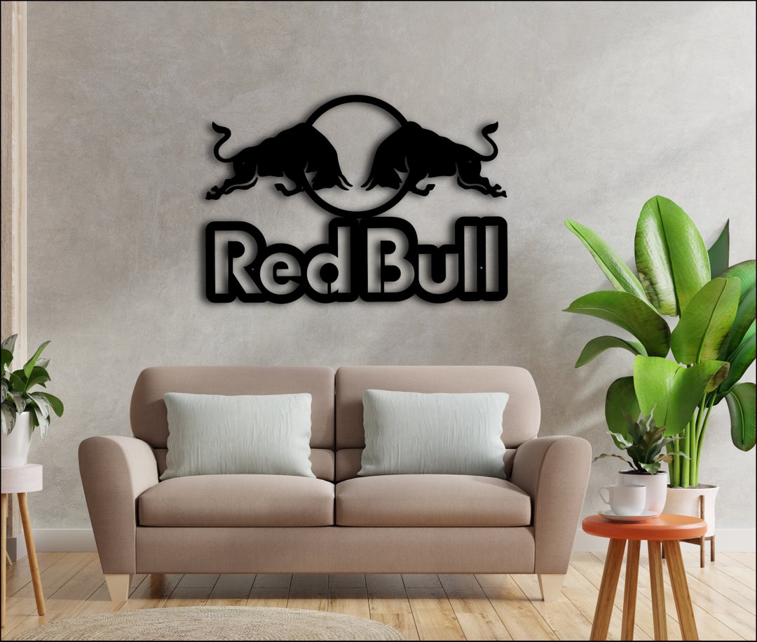 Red Bull, Redbull, Wall Art, Metal Sign, Modern Wall Decor, Ride With
