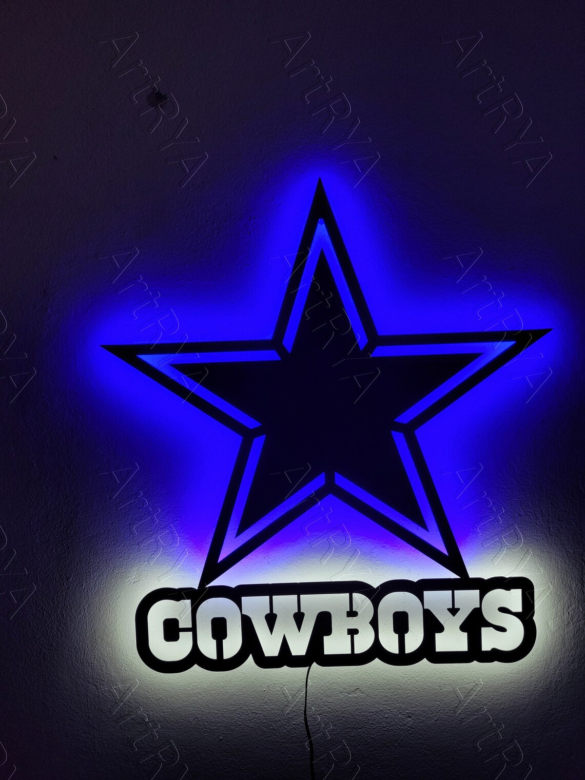 Custom Sports Sign, Football Team Sign, Sports Fan Sign, LED Lighting ...