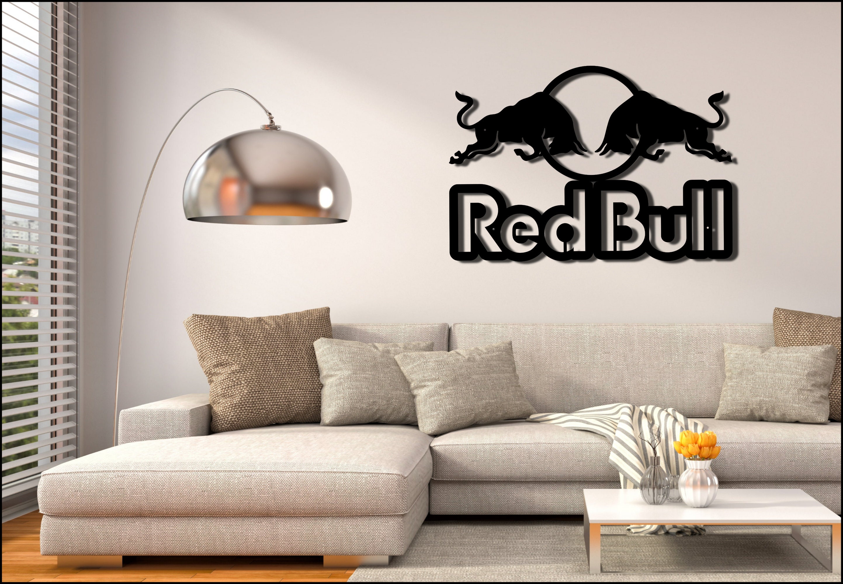 Red Bull, Redbull, Wall Art, Metal Sign, Modern Wall Decor, Ride With