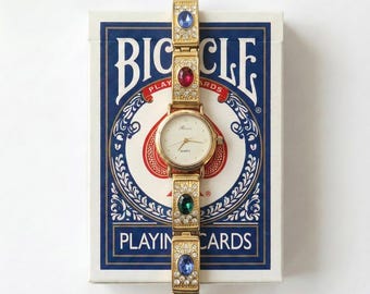Vintage-Uhr im Rokoko-Stil der 2000er Jahre, „Byzantinische Juwelen“ – Symbolische Zeit Ihrer Wahl