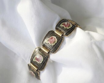Authentisches Vintage-Armband, Damaszenerstahl aus Toledo aus der Mitte des 20. Jahrhunderts.
