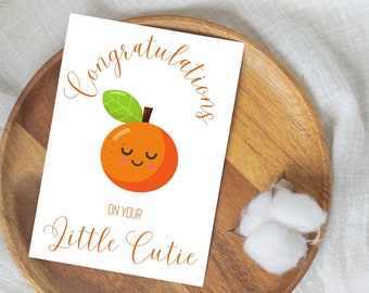 Little Cutie Baby-Dusche-Karte, digitaler Download, digitale Grußkarte, 5 x 7 Karte
