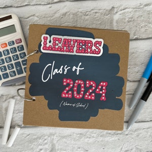 Personalised Leavers Yearbook Primary High School College University 15cm x 15cm Scrapbook Album Autograph Book