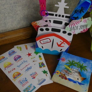 Cruise gift set cruise boat card cruise scrapbook album ship itinerary stickers ship sunbed signs P&O Arvia Bild 3