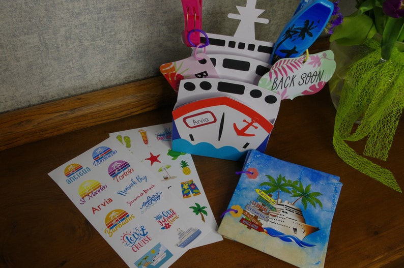 Cruise gift set cruise boat card cruise scrapbook album ship itinerary stickers ship sunbed signs P&O Arvia Bild 3