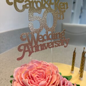 Topper per torta personalizzato per compleanno 21° 18° anniversario