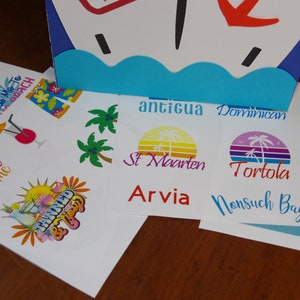 Cruise gift set cruise boat card cruise scrapbook album ship itinerary stickers ship sunbed signs P&O Arvia Bild 6