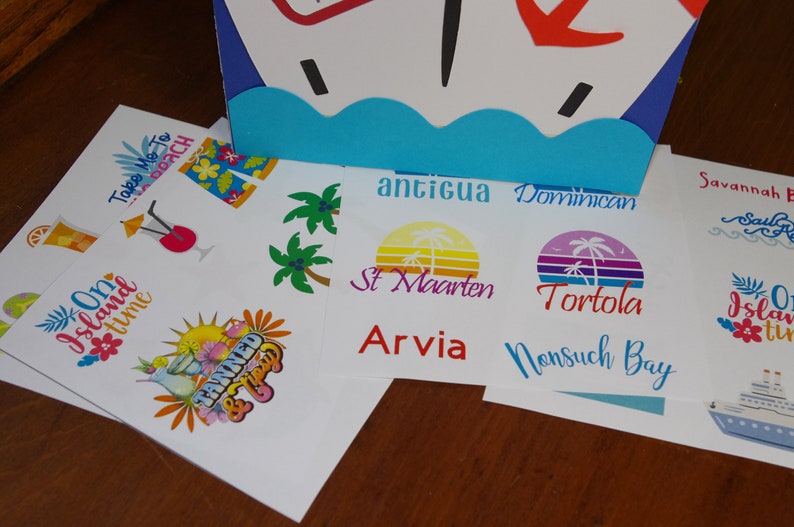 Cruise gift set cruise boat card cruise scrapbook album ship itinerary stickers ship sunbed signs P&O Arvia Bild 6