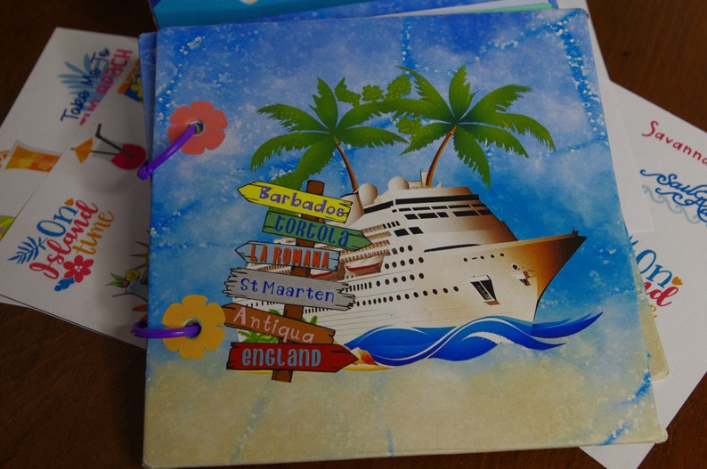 Cruise gift set cruise boat card cruise scrapbook album ship itinerary stickers ship sunbed signs P&O Arvia Bild 9