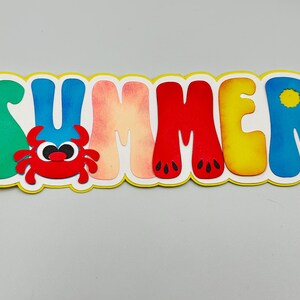 Zomer plakboek fotoalbum versiering decoratie titel paper piercing Handgemaakt