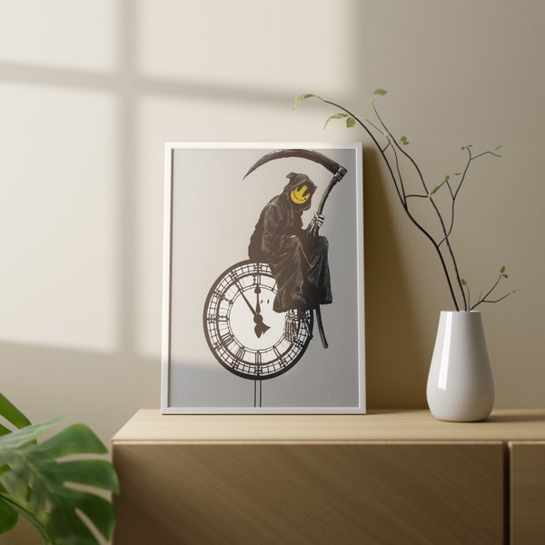 Death Clock Canvas Wall Art,Death clock Svg | Death clock Clipart | Death clock Cut File | Death clock Stencil