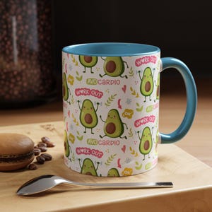 Avocardio Funny Coffee Mug, Pilates Lover Gift