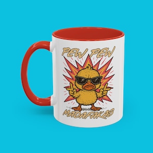 Pew Pew Chick Mug: Funny Adult Gag Gift