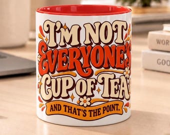 Retro Sarcastic Coffee Mug For Independent Thinkers, Tea Lovers, Introverts, And Unapologetically Unique Personalities