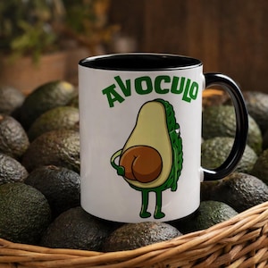 Grappige mok AvoCulo: cadeau sarcastische avocadokoffiemok