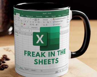 Taza "Freak In The Sheets" de Excel - Regalo divertido para programadores