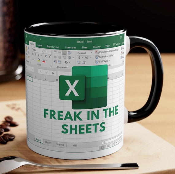 Freak In The Sheets Excel Mug - Funny Coder Gift
