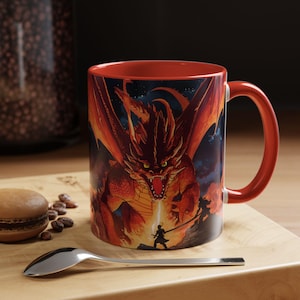 クールなドラゴンファイティングナイトアニメマグ、アニメマグ、勇気マグ、アニメ愛好家のためのマグ、モチベーションマグ、ミームギフト、友人へのギャグギフト