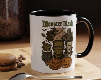 Retro Halloween Monster Mug: Spooky Witch Coffee Cup
