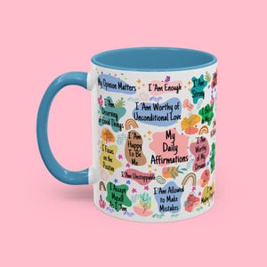Daily Affirmations Mug: Motivational Gift, Positive Quote Mug
