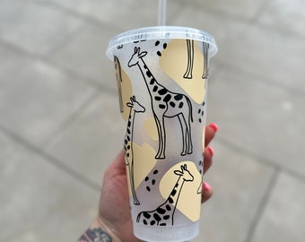 Giraffe Tumbler Venti Kalttasse 24 Unzen - Mit Strohhalm