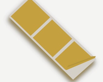 Gold Matte 150mm SQ Vinyl Wall Tile Stickers Kitchen & Bathroom Transfers