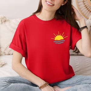 Comfortkleuren zonshirt, zomershirt strandvakantie, shirt strandliefhebber, shirt zonneschijn, zomershirt meisjes, zomershirt meisjes, shirt strandvakantie
