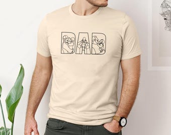 Custom DAD Photo Shirt, Personalized Photo Outline Sweater, Father Day Hoodie, Custom Papa Shirt, Unique Dad Gift, Personalized Father Gift
