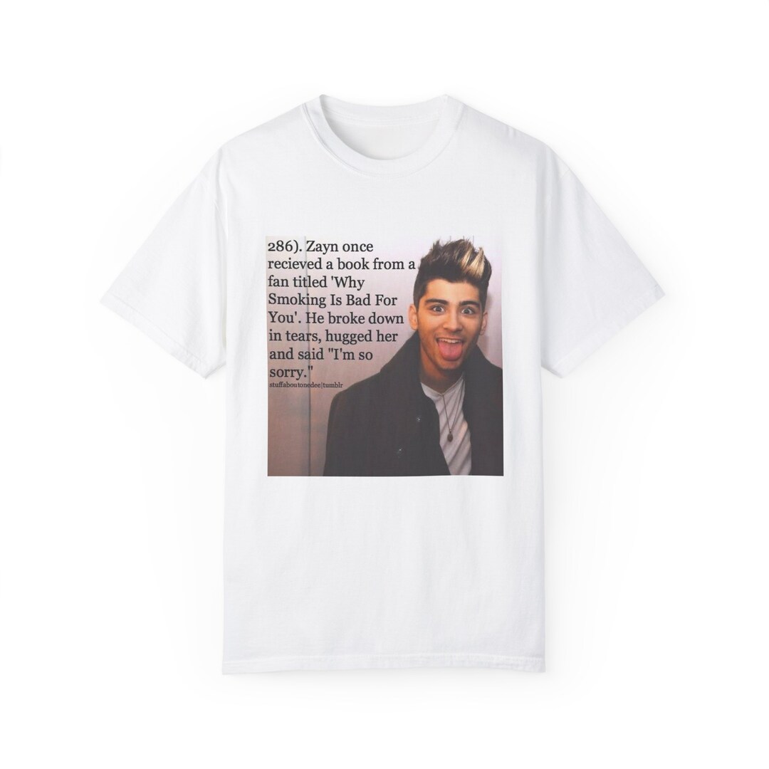 Zayn Malik Tshirt. One Direction. Zayn Smoke Shirt. Etsy