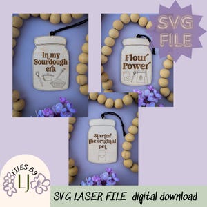 Sourdough Christmas Ornament SVG Bundle | Sourdough Baker Gift | Christmas Ornament | Laser file | Glowforge Tested | Digital Bundle