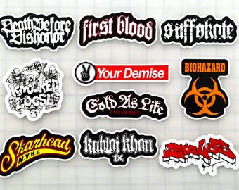 Hardcore / Punk / Metal Sticker Pack (10 Stickers) SET 3 Vinyl