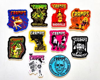 Deathrock / Psychobilly Sticker Pack: Horror Punk Vinyl Decals