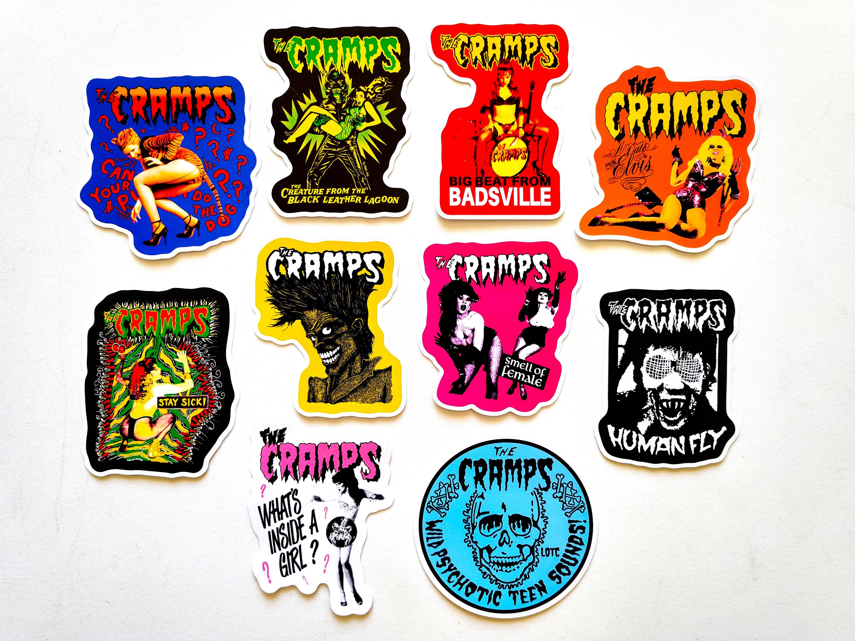 Pack 10 Pegatinas Rockabilly / Psychobilly – Set 1 (Punk Gótico Cowpunk Para Coche Y Ordenador)