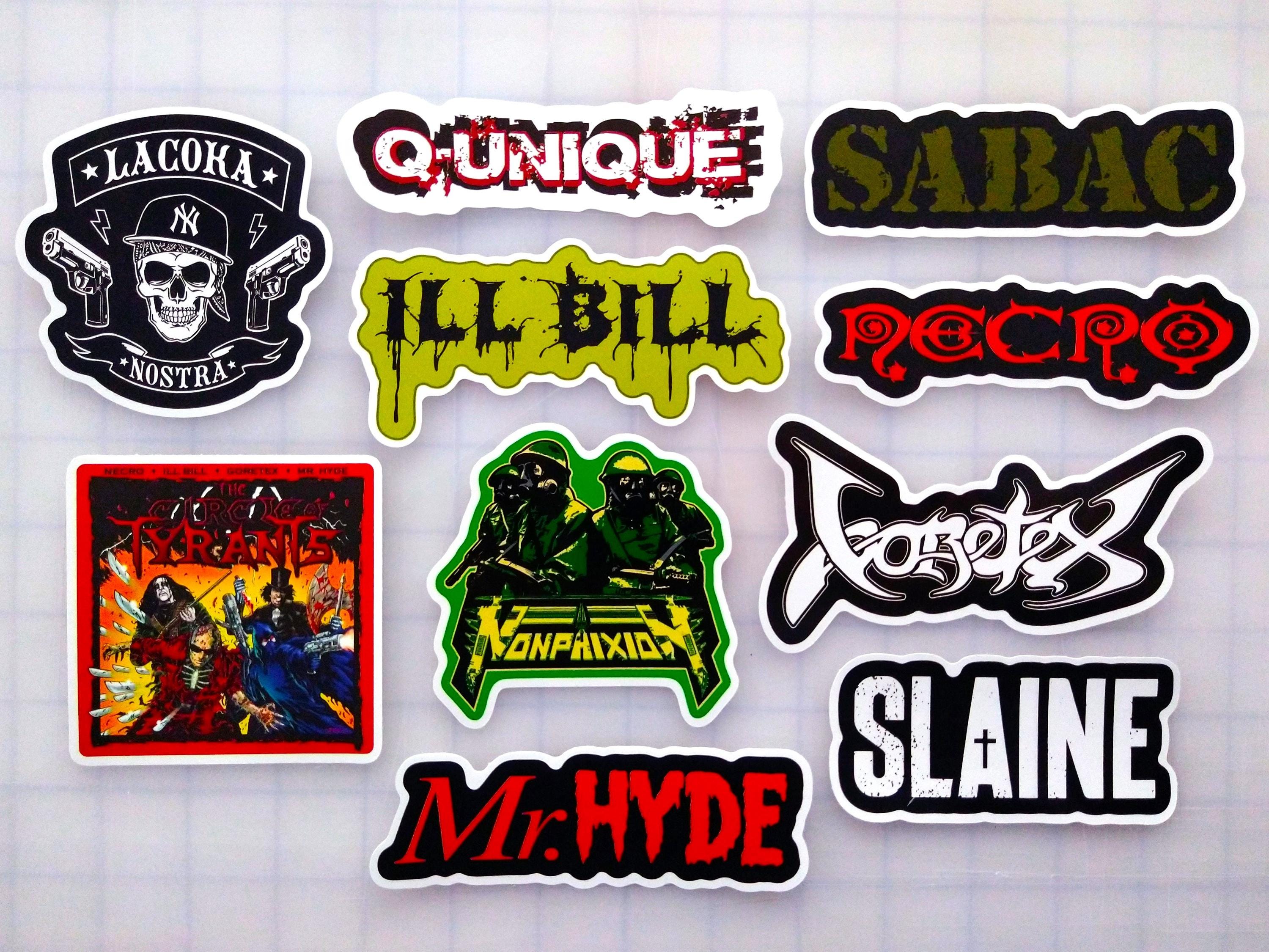 Rap Decals Underground Hip-hop Sticker Pack (10 Stickers) Set 3 Vinyl Decals Rap ...