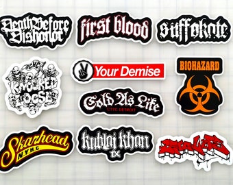 Hardcore / Punk / Metal Sticker Pack (10 Stickers) SET 3