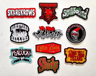 Rockabilly Sticker Pack: Vintage Pinup, Hot Rod, Psychobilly Decals