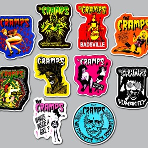Deathrock / Psychobilly Sticker Pack: Horror Punk Vinyl Decals