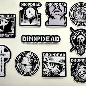 Dropdead / Crust Punk / Pack d'autocollants Powerviolence (10 autocollants) autocollants en vinyle punk hardcore droits des animaux anarcho doom dystopie