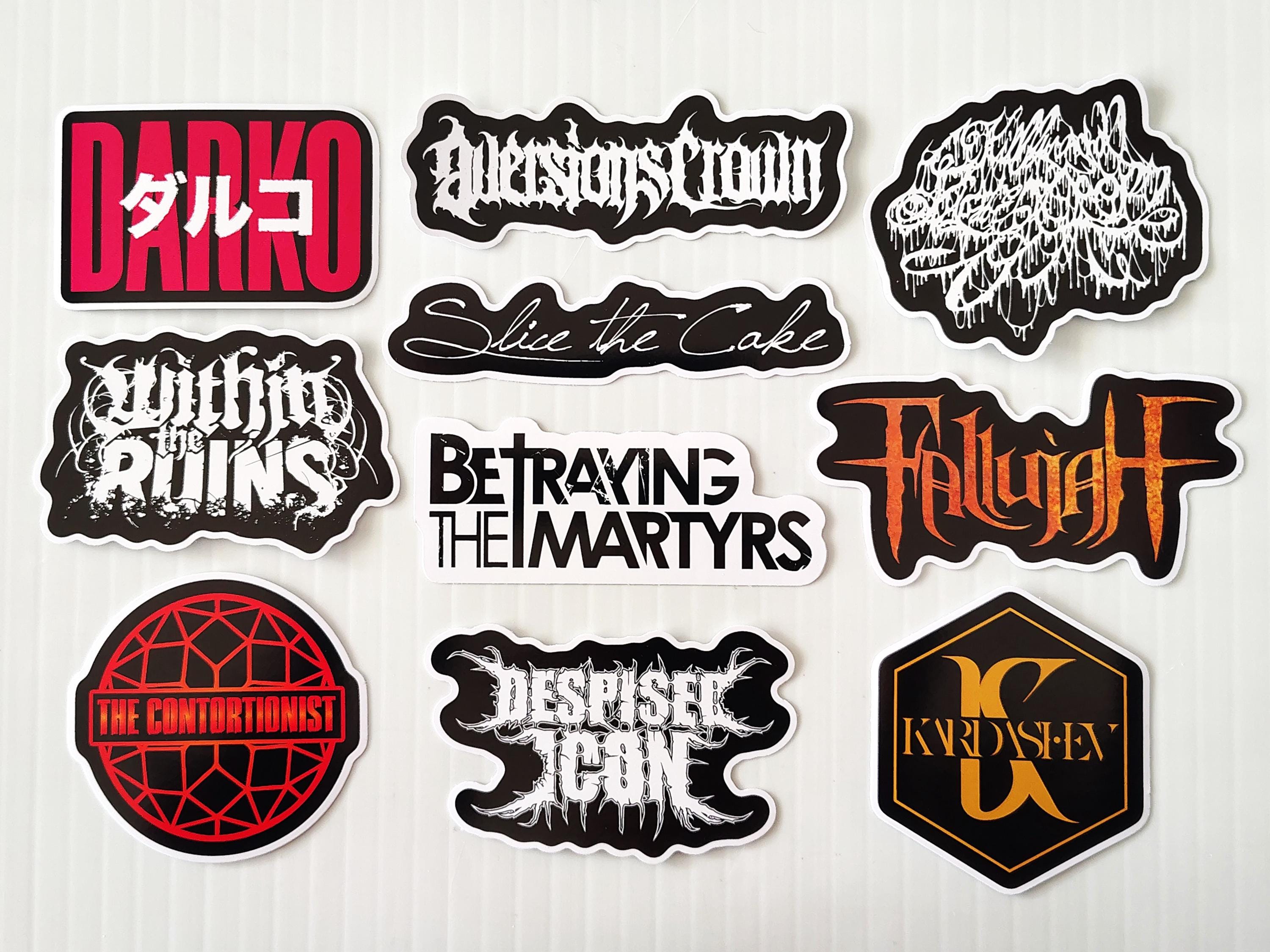Metalcore / Deathcore / Death Metal Sticker Pack (10 Stickers) SET 6 ...