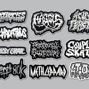 Grindcore Sticker Pack (10 Stickers) SET 2 vinyl decals goregrind death metal black extreme slam powerviolence hardcore crust punk brutal