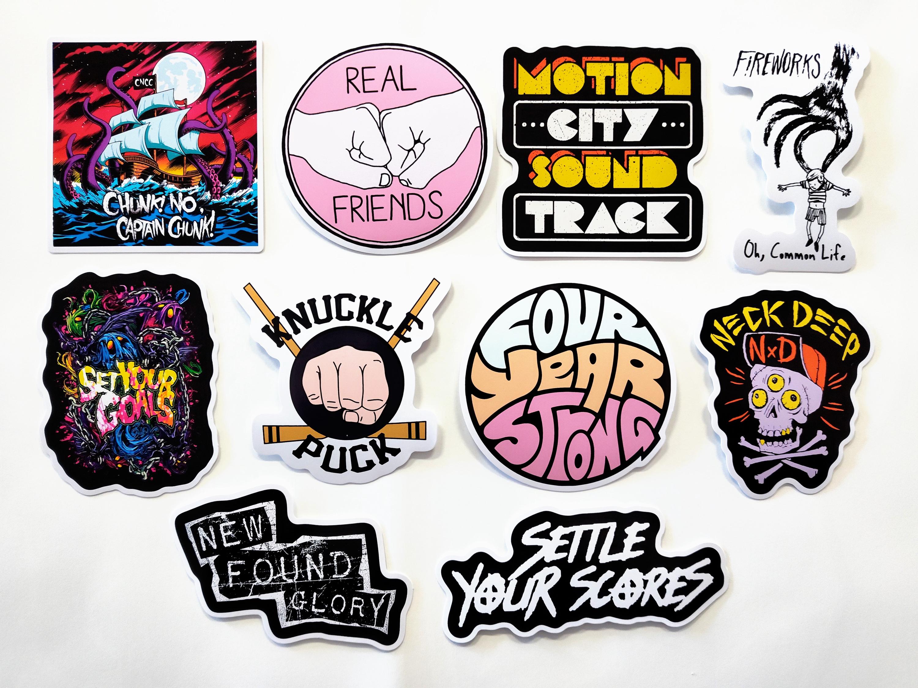 Pop Punk Sticker Pack (10 Stickers) Set 3 Vinyl Decals Skate