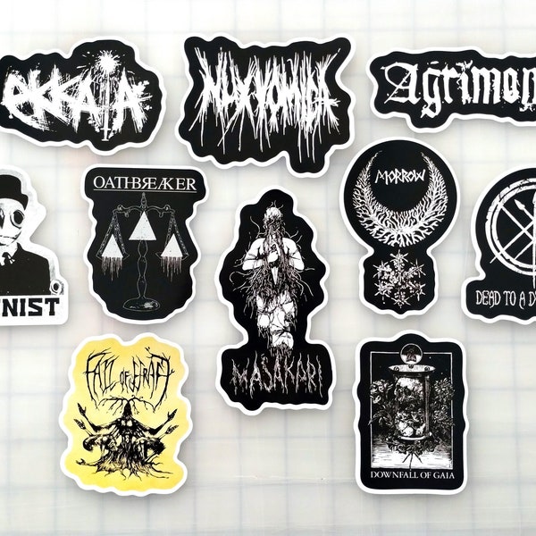 Neo-Crust / Melodic Hardcore / Blackened Crust Punk Sticker Pack (10 Stickers) SET 1