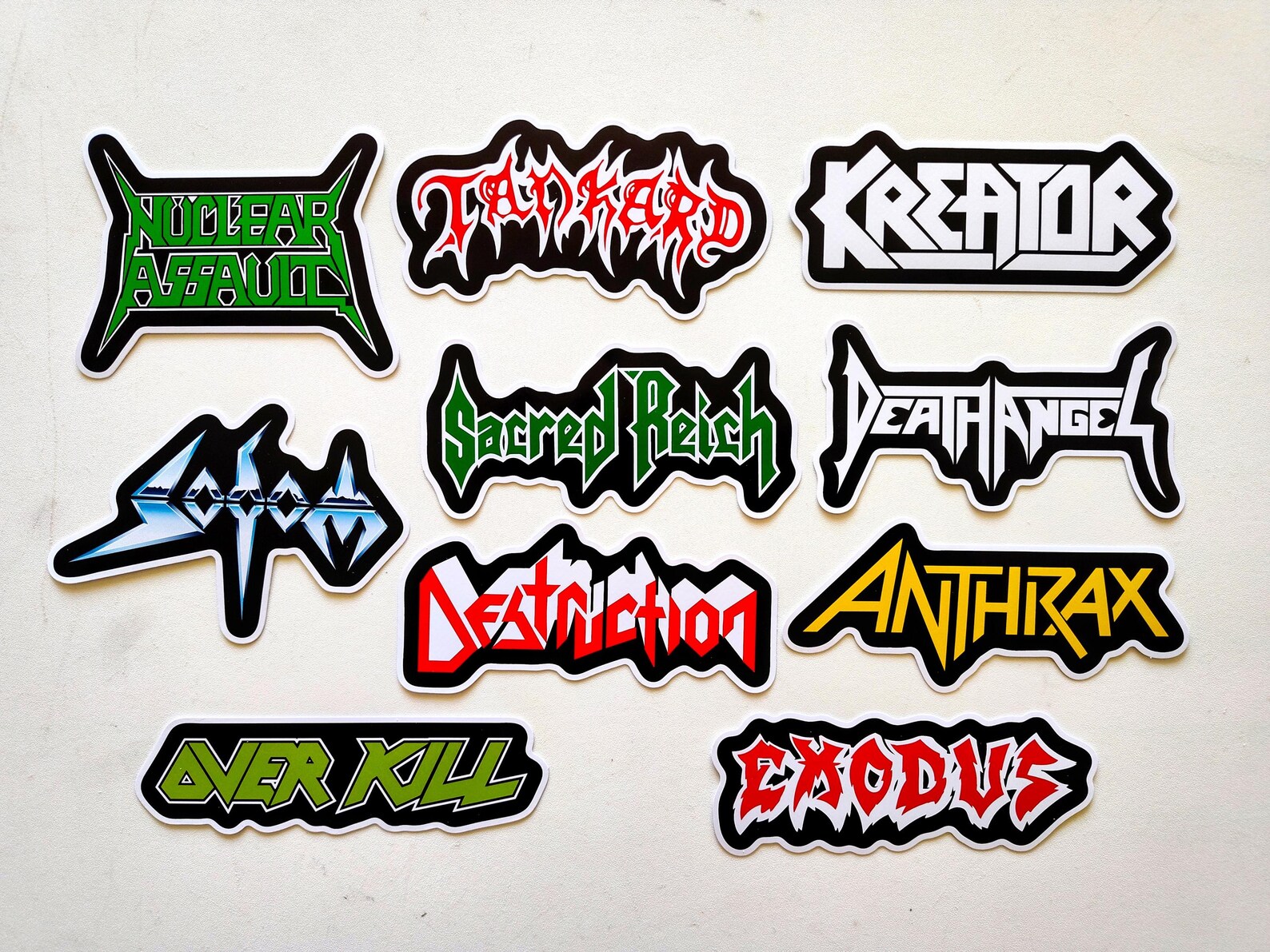 Thrash Metal Sticker Pack: Glossy Vinyl Decals, Hard Rock, Punk - Etsy