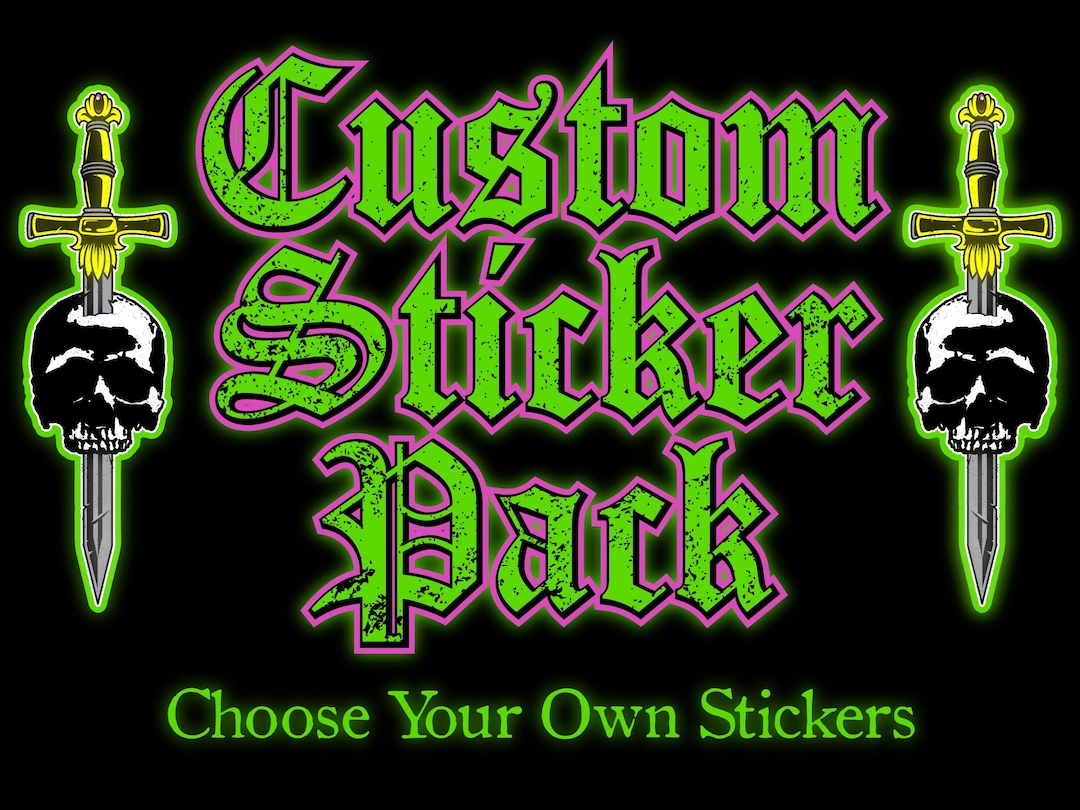 Custom Sticker Pack 10 STICKERS (choose From 3,000+ Designs) - Etsy