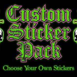 Custom Sticker Pack 10 STICKERS (choose From 3,000+ Designs) - Etsy