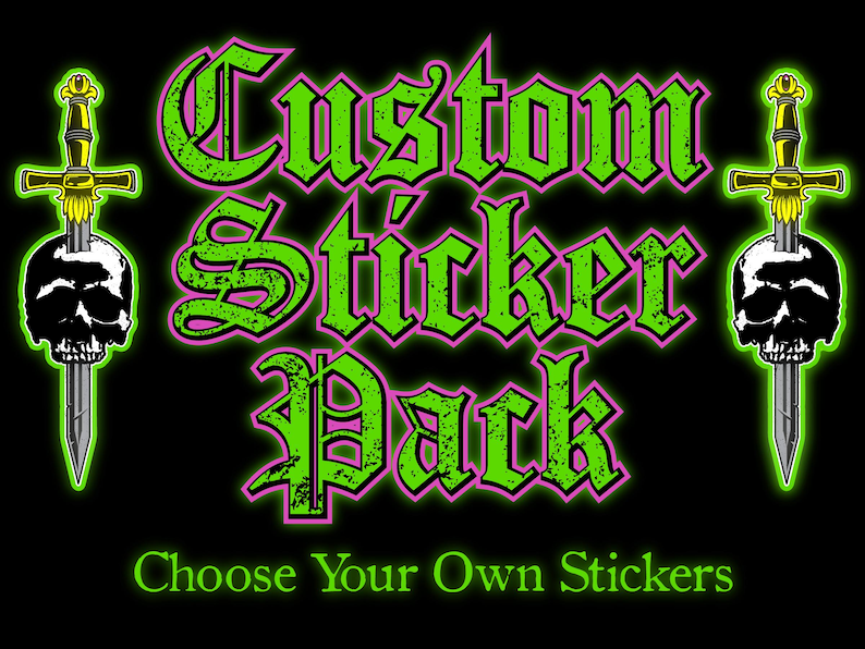 Custom Sticker Pack 10 STICKERS (choose From 3,000+ Designs) - Etsy